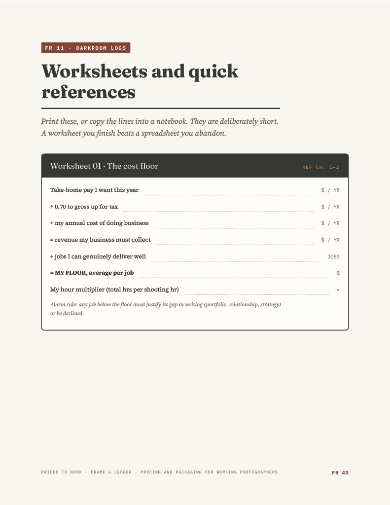 Four worksheets you actually finish.