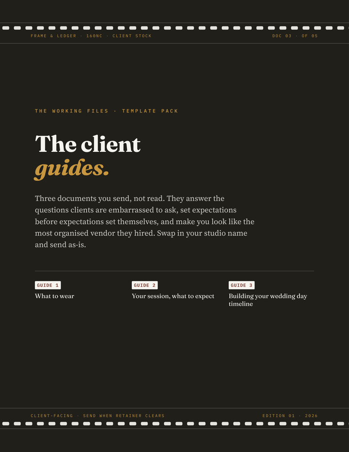 The client guides.