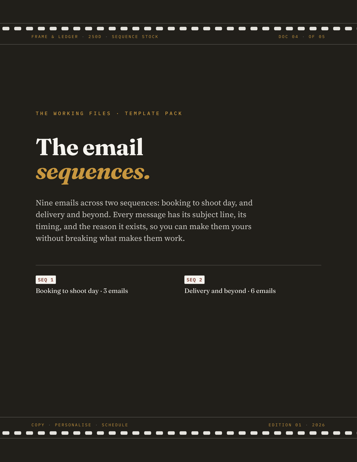 The email sequences.